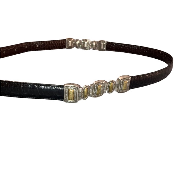 Women’s—Brighton Reversible Black And Brown Belt. Silver Detailing And Buckle. - Picture 10 of 13